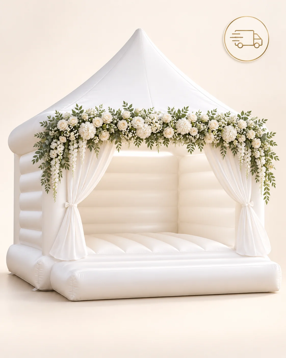 The White Castle mit klassischer Blumendekoration und Lieferung